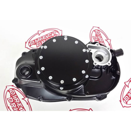 Banshee Clutch Cover Satin Black w Billet/lens cover wp b&s , gasket