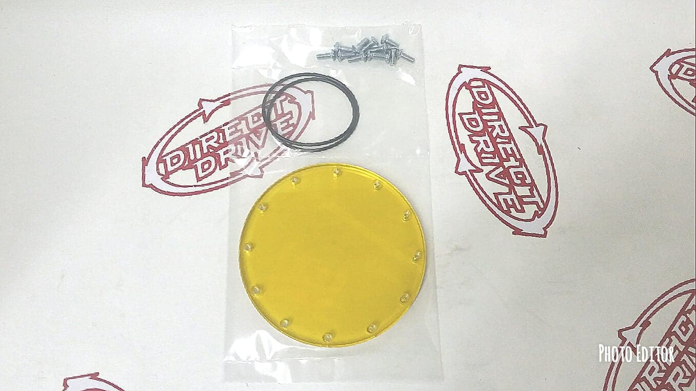 Yellow Lens With Twelve Bolt Hole Kit in Plastic Cover