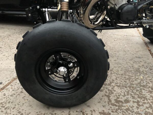 Combat Connection Front Wheel With Tire in Black