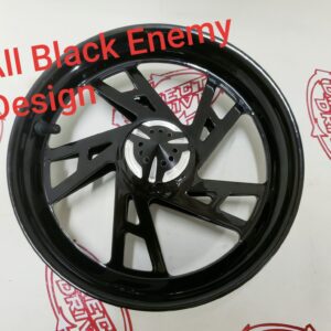 All Black Enemy Design With Five Spokes